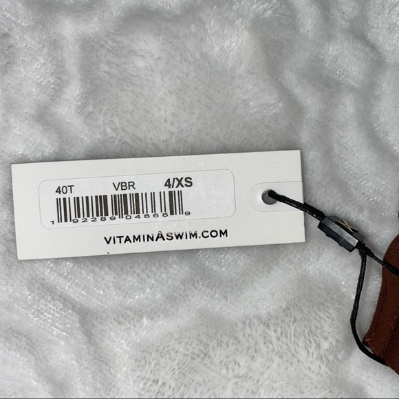 Vitamin A Neutra Bralette Swim Top -NWT $110 - Vintage Brown EcoLux - Size 4/XS - Picture 7 of 12